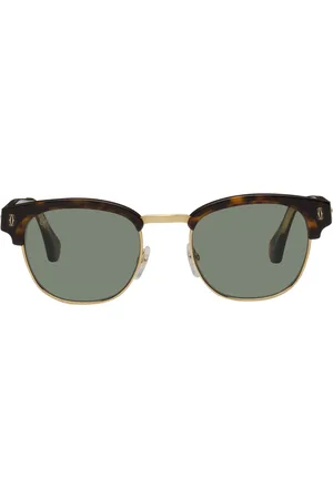 Cartier Men Accessories - Tortoiseshell Rectangular Sunglasses