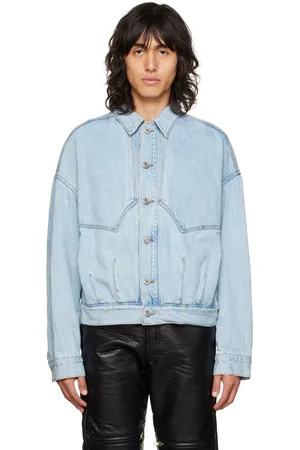 We11 Done Blue Faded Denim Jacket
