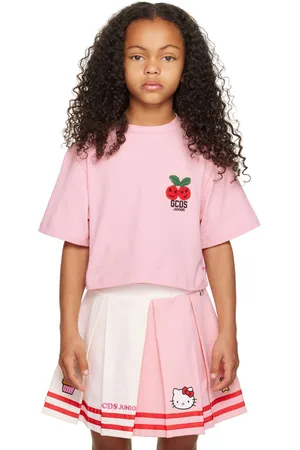 GCDS Kids Pink Patch T-Shirt