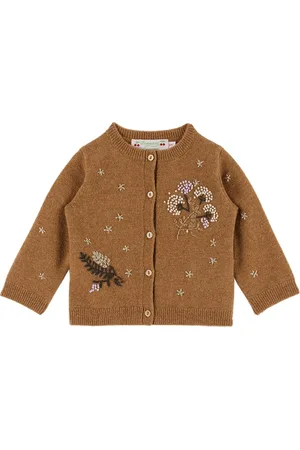 BONPOINT Baby Brown Toesie Cardigan