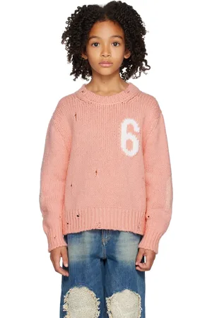 Maison Margiela Kids Pink Distressed Sweater