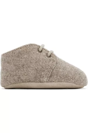 BONPOINT Accessories - Baby Taupe Derby Pre-Walkers