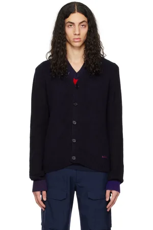 Marni Navy Colorblock Cardigan
