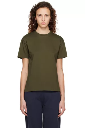 Sunspel Boys T-shirts - Green Boy Fit T-Shirt