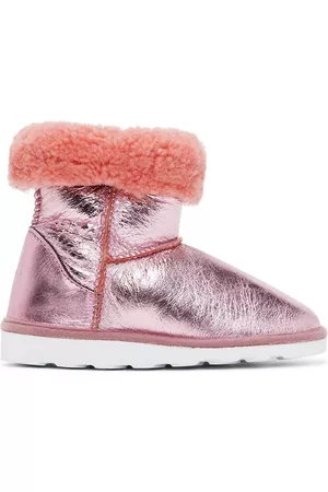 M’A Kids Kids Pink Shiny Leather Boots