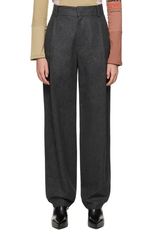 We11 Done Gray Wide-Leg Trousers