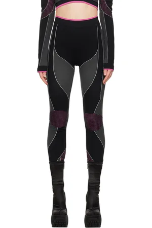 Balmain Black & Pink Rossignol Edition Seamless Leggings