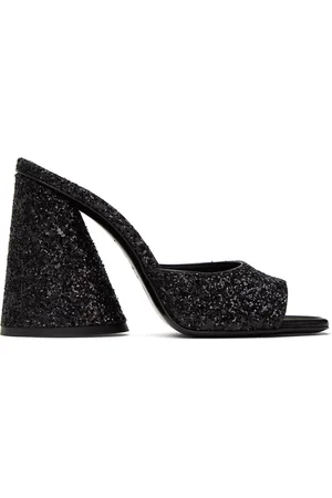The Attico Black Luz Heeled Sandals