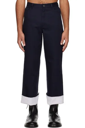 K.NGSLEY Navy Diran Denim Trousers