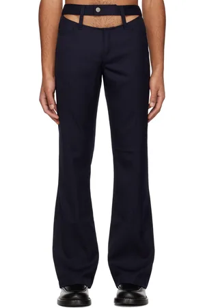 K.NGSLEY SSENSE Exclusive Navy RaceHim Trousers