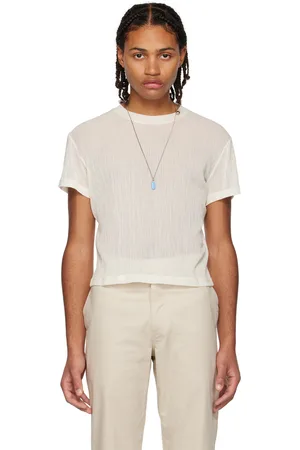 K.NGSLEY Off-White Uncut Crinkle T-Shirt