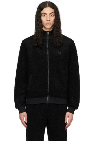 Fred Perry Black Embroidered Track Jacket
