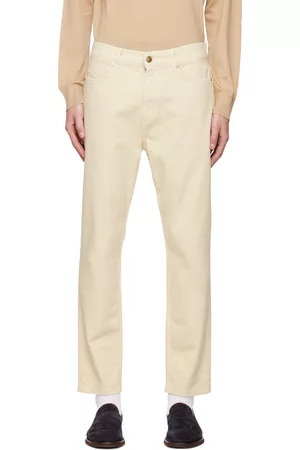 Agnona Men Jeans - Off-White Five-Pocket Jeans