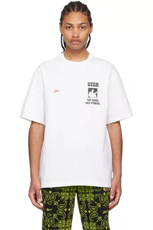 Reebok Men T-shirts - White Cotton T-Shirt