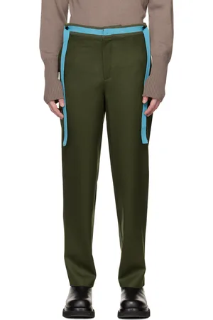 Steven Passaro SSENSE Exclusive Green Tailored Trousers