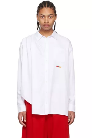 Reebok Men Shirts - White Polyester Shirt