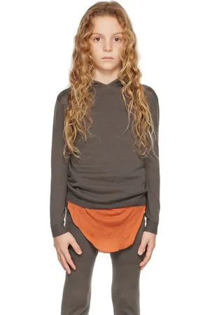 Rick Owens Kids Gray Wool Hoodie