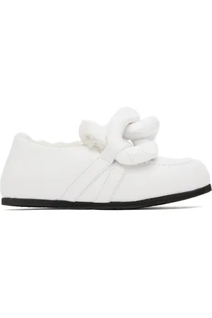 J.W.Anderson White Shearling Chain Loafers