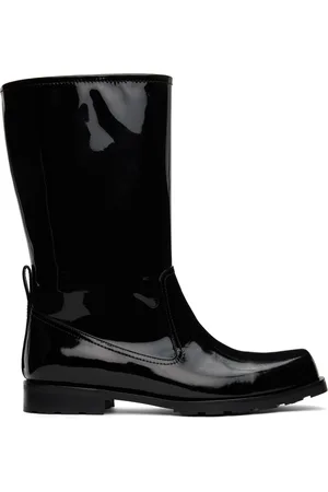 We11 Done Enamel Combat Boots