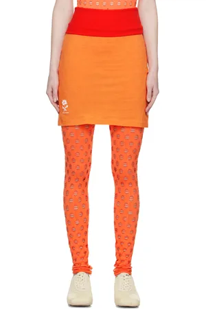 Maisie Wilen Orange & Red Pop Miniskirt