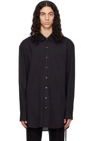 ANN DEMEULEMEESTER Black Striped Mark Shirt