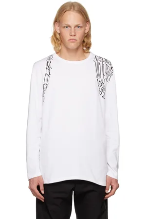 Alexander McQueen White Printed Long Sleeve T-Shirt