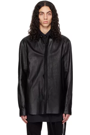 ANN DEMEULEMEESTER Men Leather Jackets - Black Joeri Leather Jacket