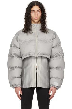 VTMNTS Gray Cropped Down Jacket