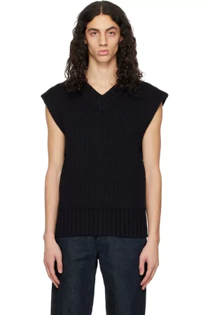 ANDREADAMO Men Tops - Black Layered Back Vest