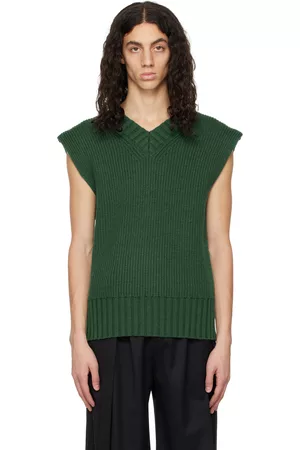 ANDREADAMO Men Tops - Green Layered Back Vest