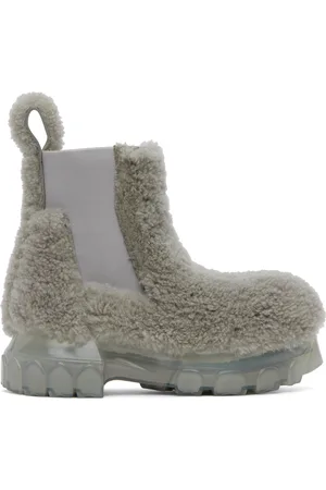 Rick Owens Gray Beatle Bozo Tractor Boots
