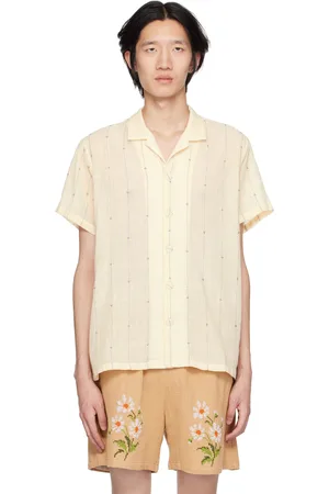 HARAGO Off-White Striped Shirt