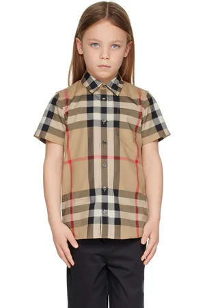 Burberry Kids Beige Check Shirt