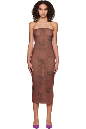 Miaou Brown Lila Midi Dress