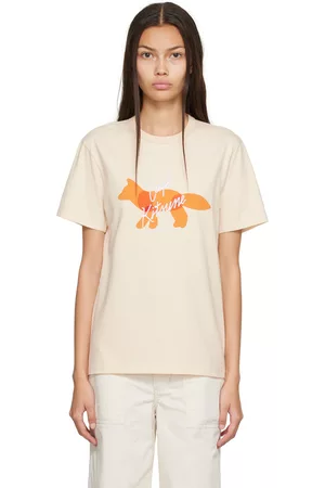 Maison Kitsuné Women T-shirts - Off-White Fox Cafe T-Shirt