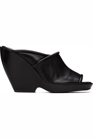 Khaite Black Stagg Heeled Sandals