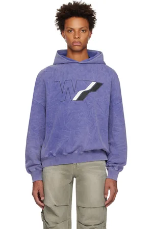We11 Done Purple Wave Line Hoodie