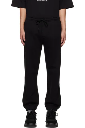 VERSACE Black Embroidered Lounge Pants