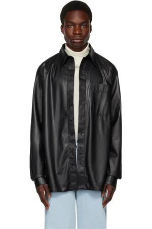 LU’U DAN Oversized Faux-Leather Shirt