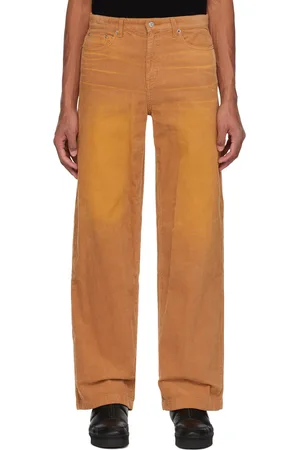 We11 Done Tan Wide-Leg Trousers