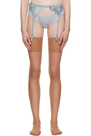 FLEUR DU MAL Blue Lily Garter Belt