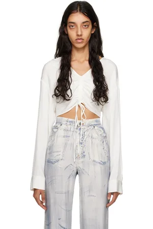 CHRISTOPHER ESBER Ruched Long Sleeve T-Shirt