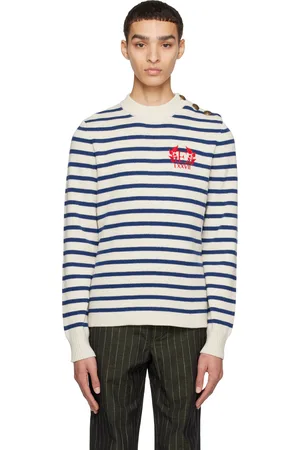 Erdem White Stripe Sweater