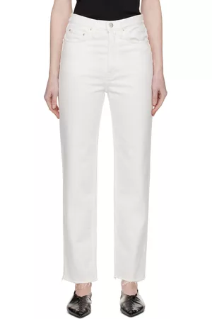 Totême Women Jeans - White Classic Cut Jeans