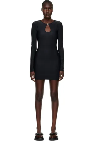 KSUBI Black Charmed Keyhole Minidress