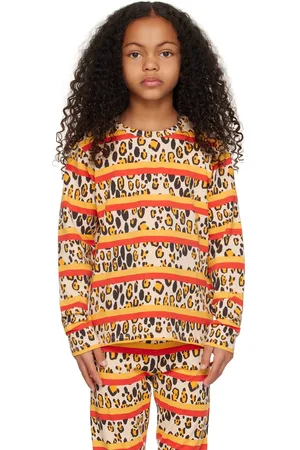Mini Rodini Kids Multicolor Leopard Stripe Long Sleeve T-Shirt