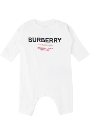 Burberry Baby White Horseferry Bodysuit