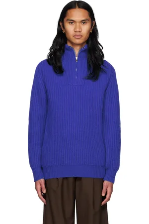 Lukhanyo Mdingi Blue Turtleneck Sweater