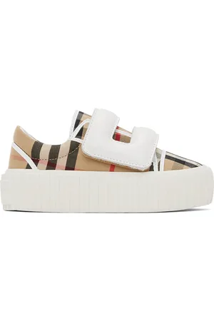 Burberry Baby Beige Check Sneakers