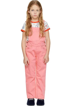 Mini Rodini Kids Pink Nessie Overalls